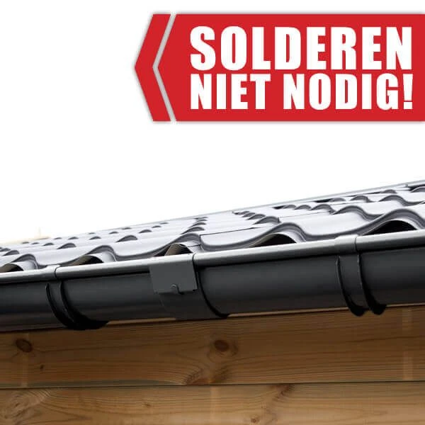 Zinken Dakgoot Verlengstuk Zwart Zadeldak Type 110 - Afbeelding 4